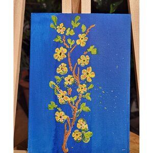 NATUR-8 Custom Nature Flower Painting On Canvas & Signed By "CANNOOVA"